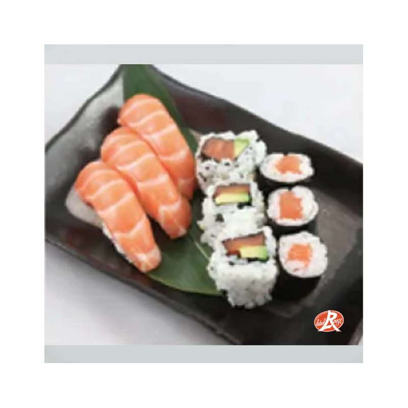 Plateau trio saumon : délicieux mix de sushi au saumon